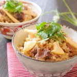 筍と牛肉のすき焼き炊き込みごはん_R