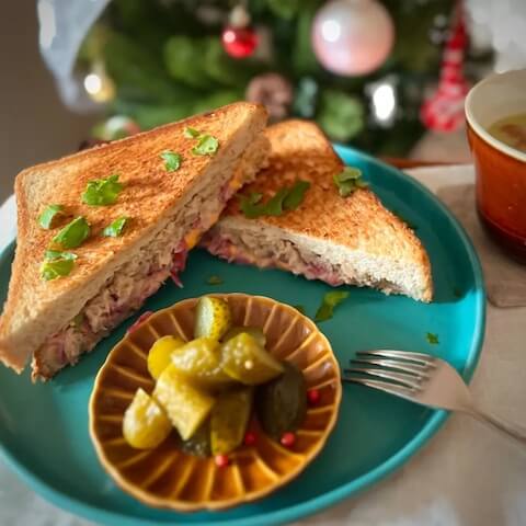 酢橘香るツナメルトと具だくさんスープ