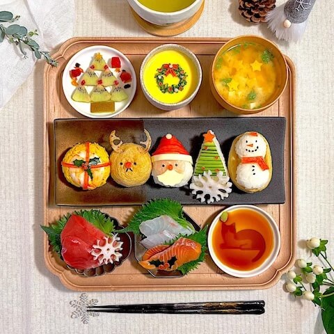 クリスマスの手まり寿司