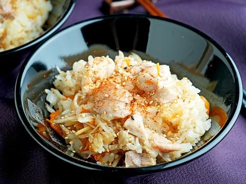 鶏肉入りきんぴらごぼう風炊き込みごはん