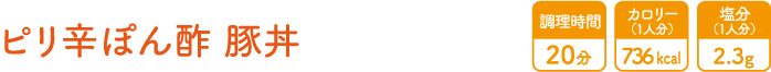 ピリ辛ぽん酢 豚丼