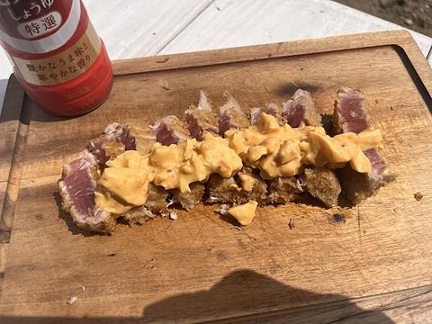 まぐろカツ醤油タルタル