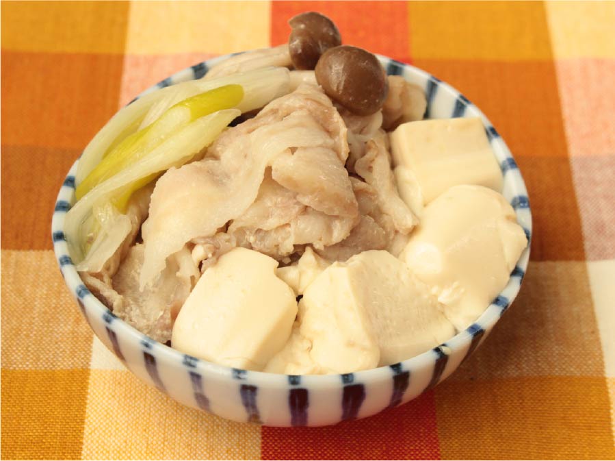 ■レンジで簡単！だし肉豆腐