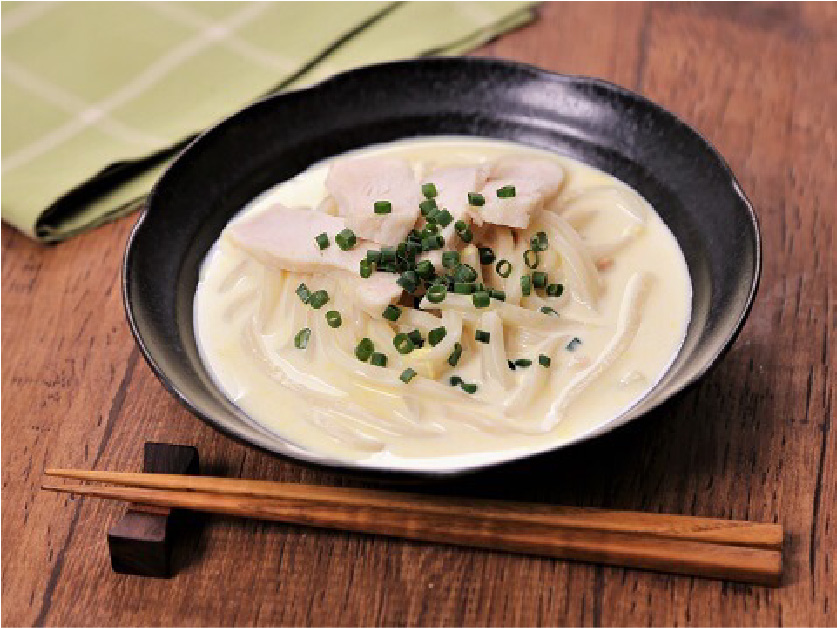 和洋合体最強麺「コク‼うま‼冷製コンポタうどん」