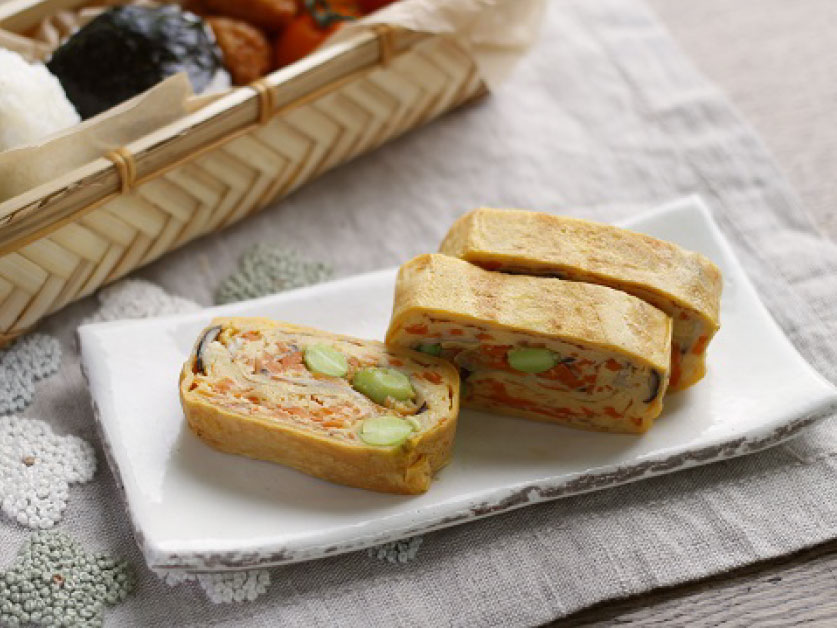 五目だし玉子焼き