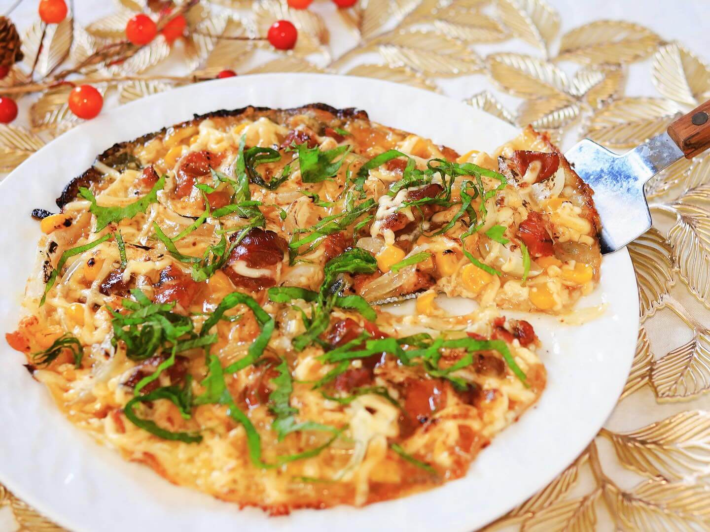 簡単てりやきチキンピザ