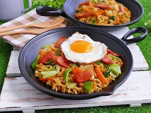 カレー風味な焼きそば飯